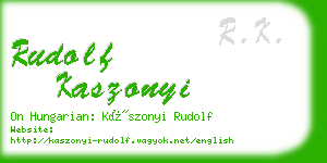 rudolf kaszonyi business card